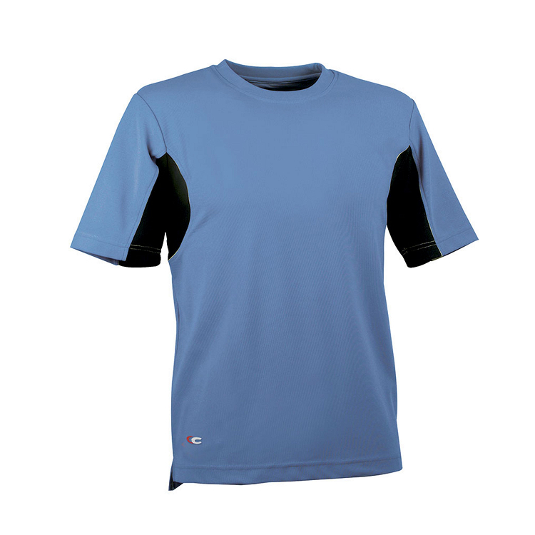 Ανδρική καλοκαιρινή μπλούζα, CARIBBEAN-BLUE-BLACK, μπλουζες ανδρικες αθλητικες, Molossos Wear, μπλε χρώμα