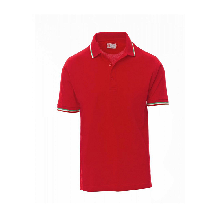 Polo T-Shirt Payper Italia, κόκκινο χρώμα, κοντομάνικο ανδρικό μπλουζάκι