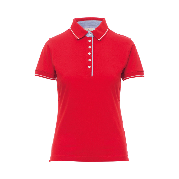PAYPER LEEDS RED, Γυναικείο Polo T-shirt, κόκκινο χρώμα
