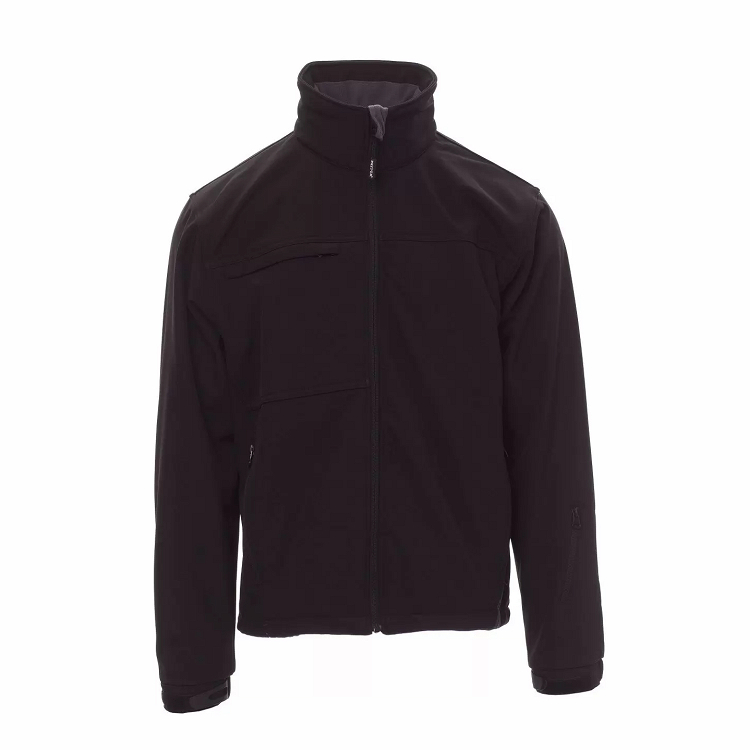 Ανδρικό Μπουφάν Soft-Shell Payper Alaska από το Molossos Wear, χρώμα black, 3XL.