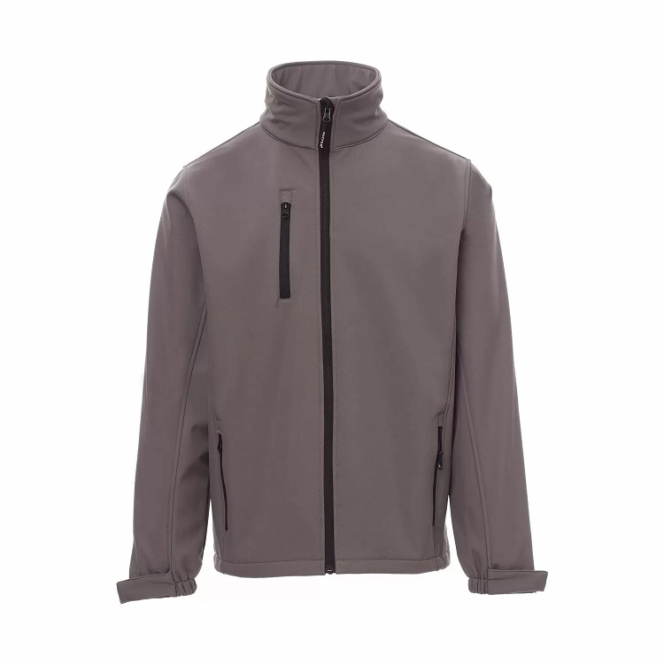 Ανδρικό Μπουφάν Soft-Shell Payper Dublin από το Molossos Wear, χρώμα steel grey.