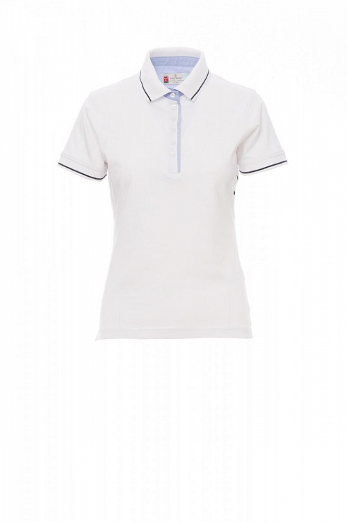 LEEDS, Γυναικείο Polo T-shirt, λευκό χρώμα
