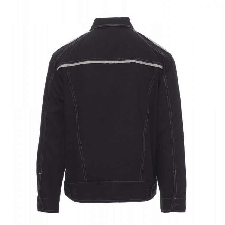 Ανδρικό Σακάκι Εργασίας Payper Safe από το Molossos Wear, χρώμα black, πίσω όψη.
