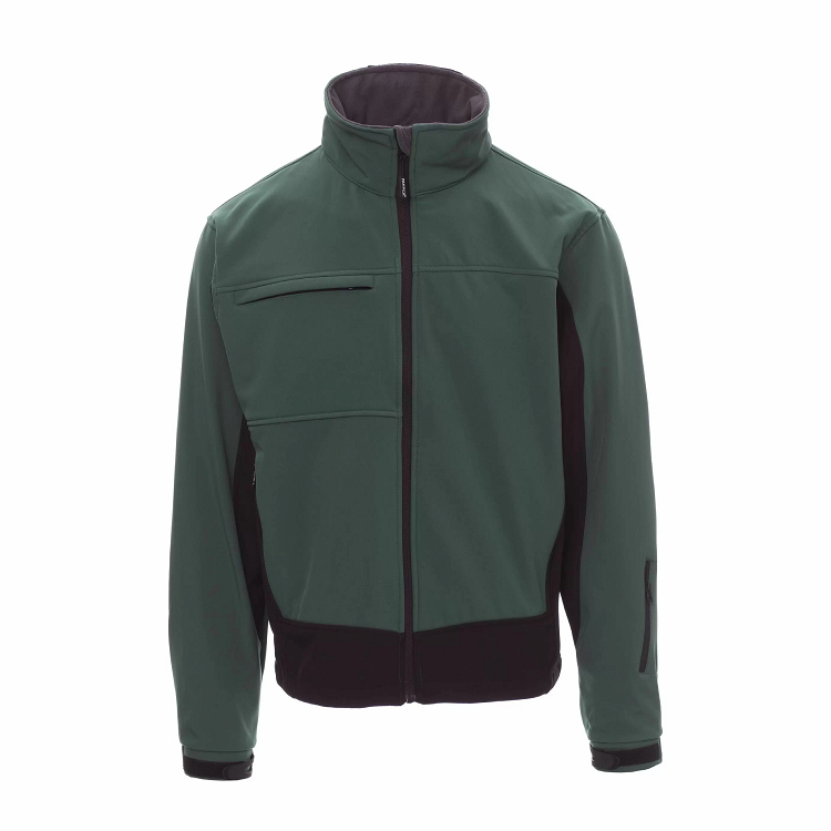 Ανδρικό Soft-Shell Payper Storm από το Molossos Wear. Ελαφρύ Μπουφάν, δίχρωμο Design, χρώμα Green/black.