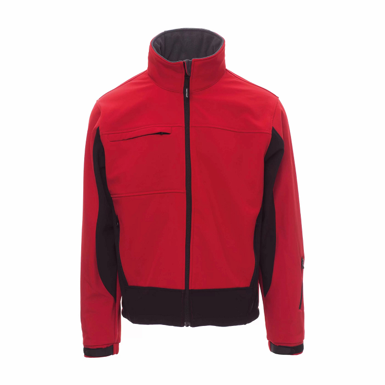 Ανδρικό Soft-Shell Payper Storm από το Molossos Wear. Ελαφρύ Μπουφάν, δίχρωμο Design, χρώμα Red/black.